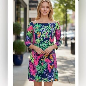 Lilly Pulitzer Laurana Dress in Blue and Pink M
